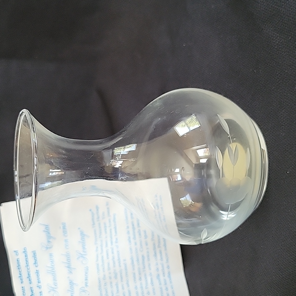 NIB Princess House Etched Vase